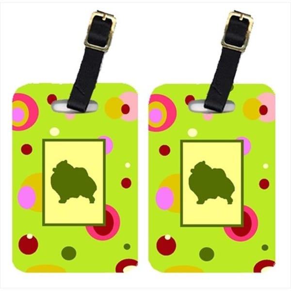 Carolines Treasures Carolines Treasures CK1145BT Pair Of 2 Pomeranian Luggage Tags CK1145BT - main